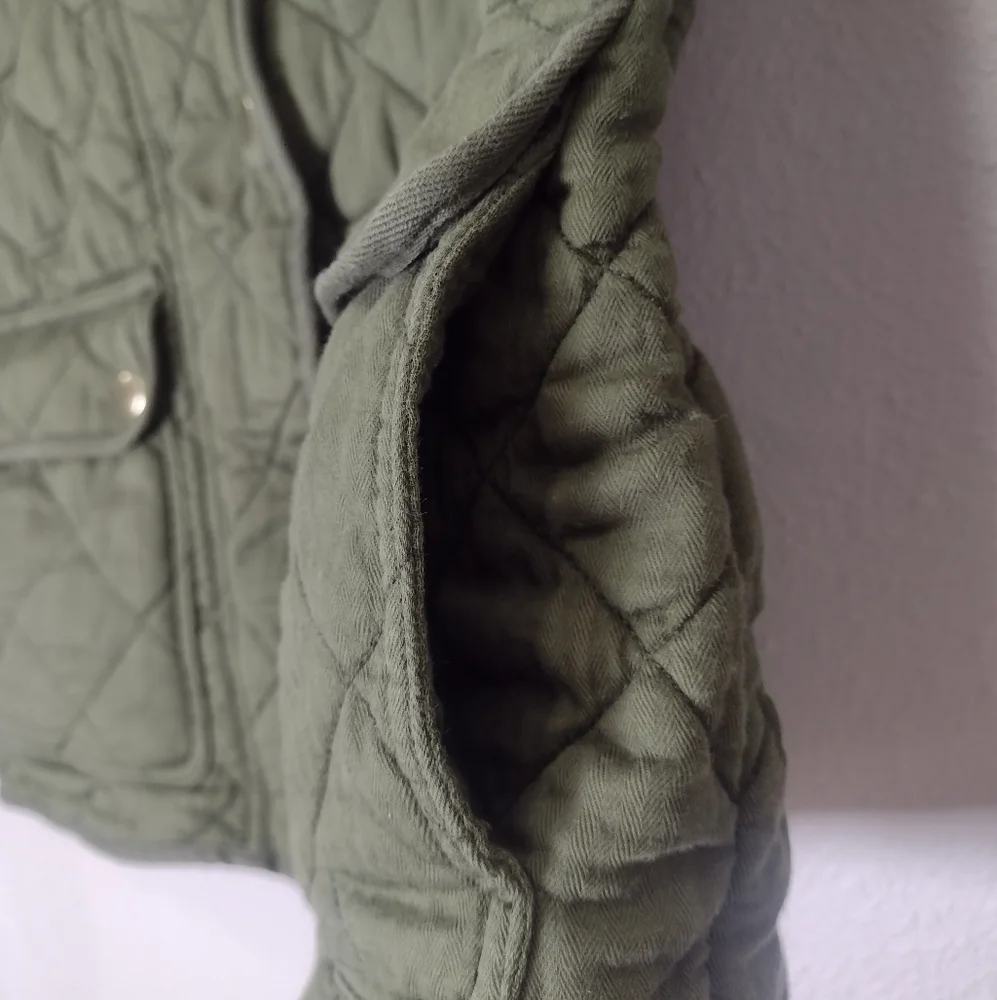 J. Crew Green Quilted Downtown Field Jacket Size XXS - Picture 11 of 16